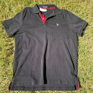 Us-polo-assn Men's Black and Navy Polo-shirts